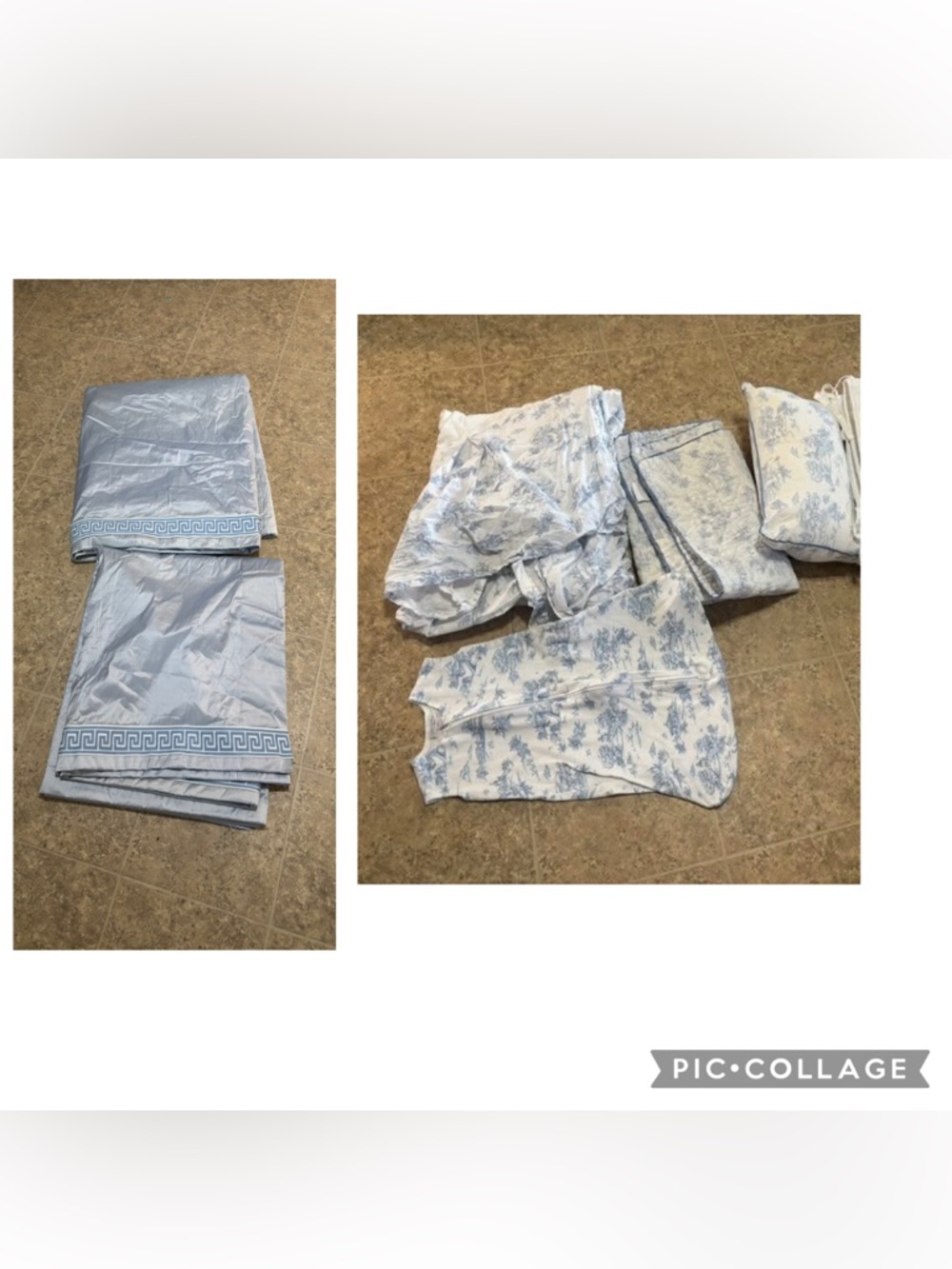 Blue Maison Nola Blue Storyland Toile Crib set/Sleep Sack/curtains. GUC/EUC!